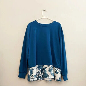 Jason Wu sweater blouse combo sweater large floral casual